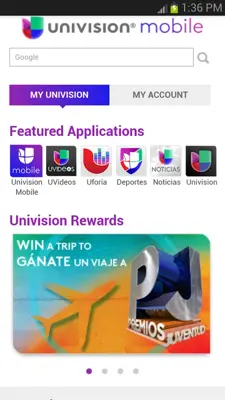 Univision Mobile android App screenshot 1